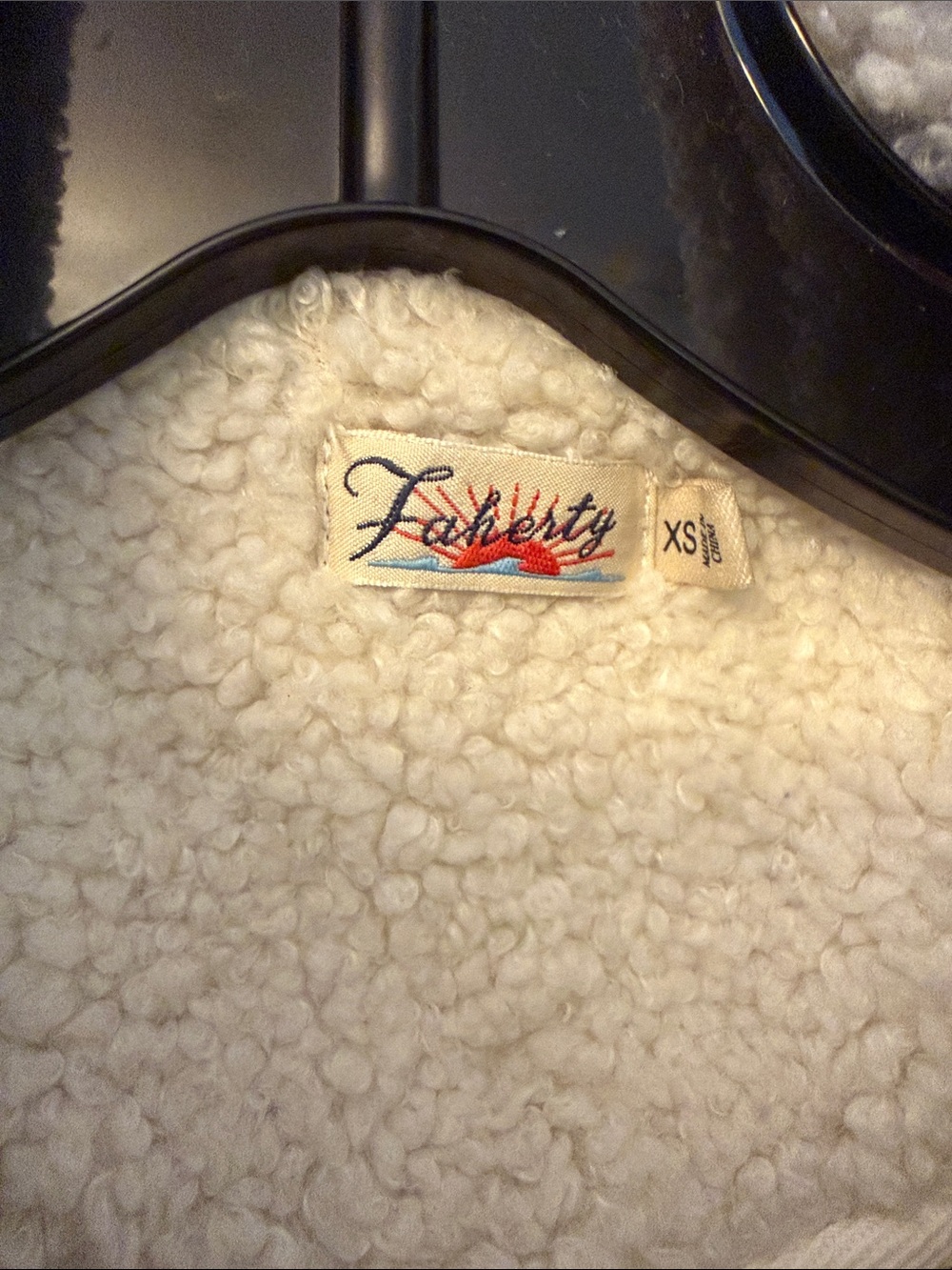 Faherty Cream Sherpa Button-Front Coat - Women - Picture 2 of 8
